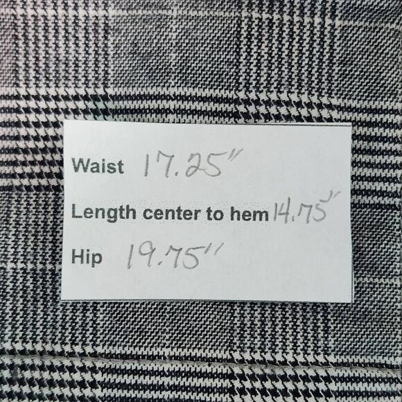 American Eagle Black and White Plaid Mini Skirt Size 14 Preppy Plaid Skirt - Picture 10 of 10